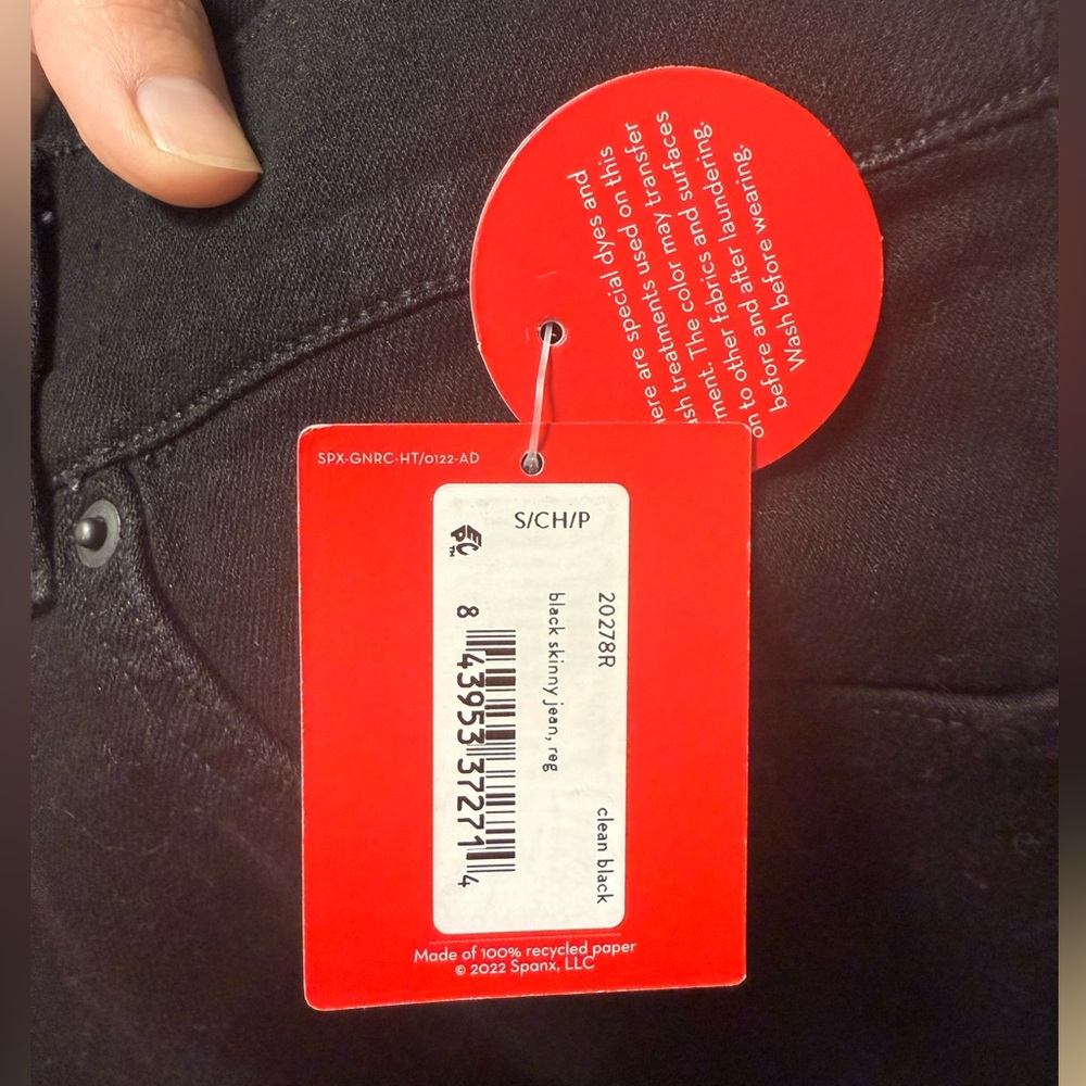 NWT SPANX Black Skinny Jeans - Picture 4 of 5